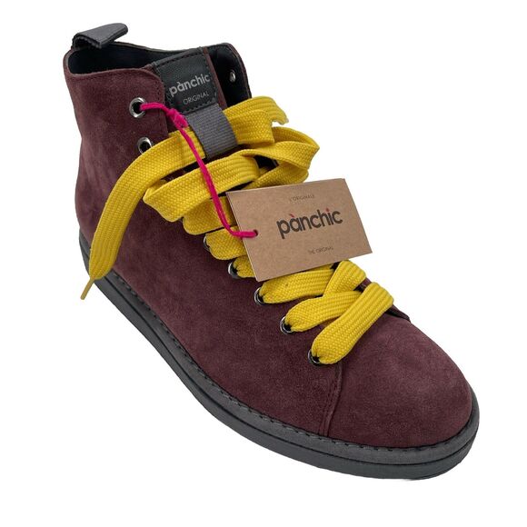 Panchic Ankle‎ Boot Womens 10.5 Wine Made In Italy - Picture 1 of 11